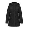 Removable hat cotton-padded clothes, women's medium and long winter down cotton-padded clothes, slim-fitting new thin and versatile cotton-padded jac