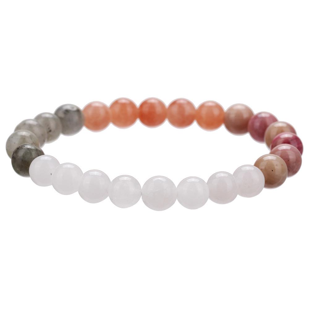 Европейский Кристальный Браслет из Тигрового Глаза на Эластичной Основе, Украшения из Натуральных Каменных Бусин