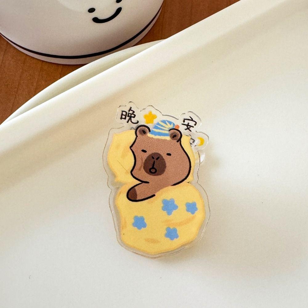 Creative Cute Paper Clip Lovely Binding Sealing Clamp Photo Clip Capybara Acrylic Clip Student