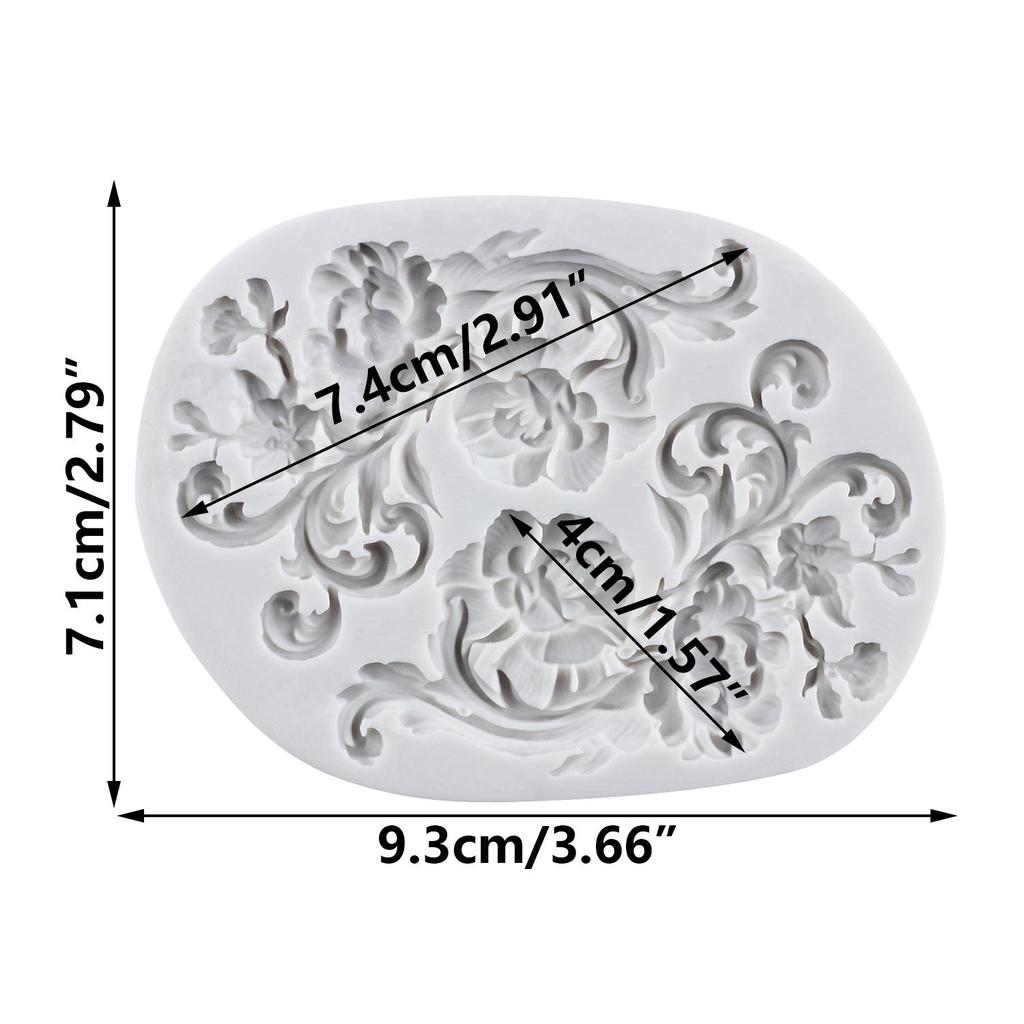 Силиконовая форма в стиле барокко, кружевная рамка со свитками, формы для мастики, инструменты для украшения торта, тематический торт, десерт, декорированная форма для шоколада и конфет