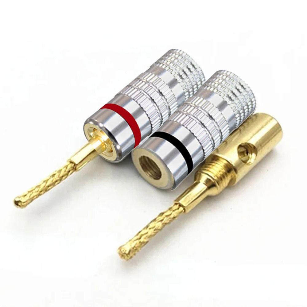 Gold Plated Nakamichi Banana Plug 24K Audio Jack Connectors Speaker Wire Cable Connectors
