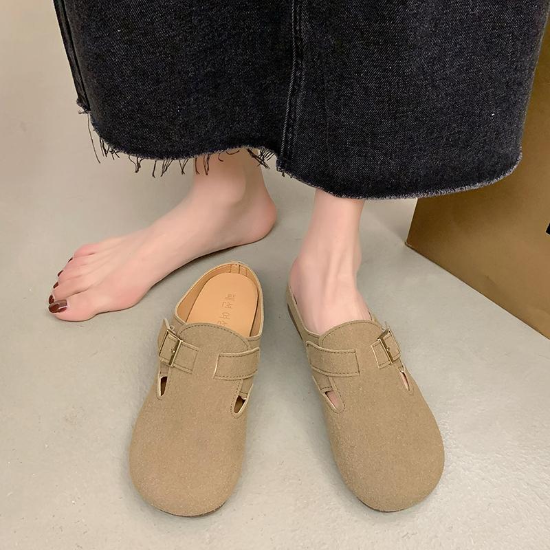 Женские замшевые тапочки-мюли Comwarm Fashion Men Clogs Cork Insole Sandals with Arch Support Outdoor Beach Slides Home Shoes