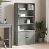 VidaXL VIGO Bookcase Grey 85x35x170 Cm Solid Pine Wood 353198
