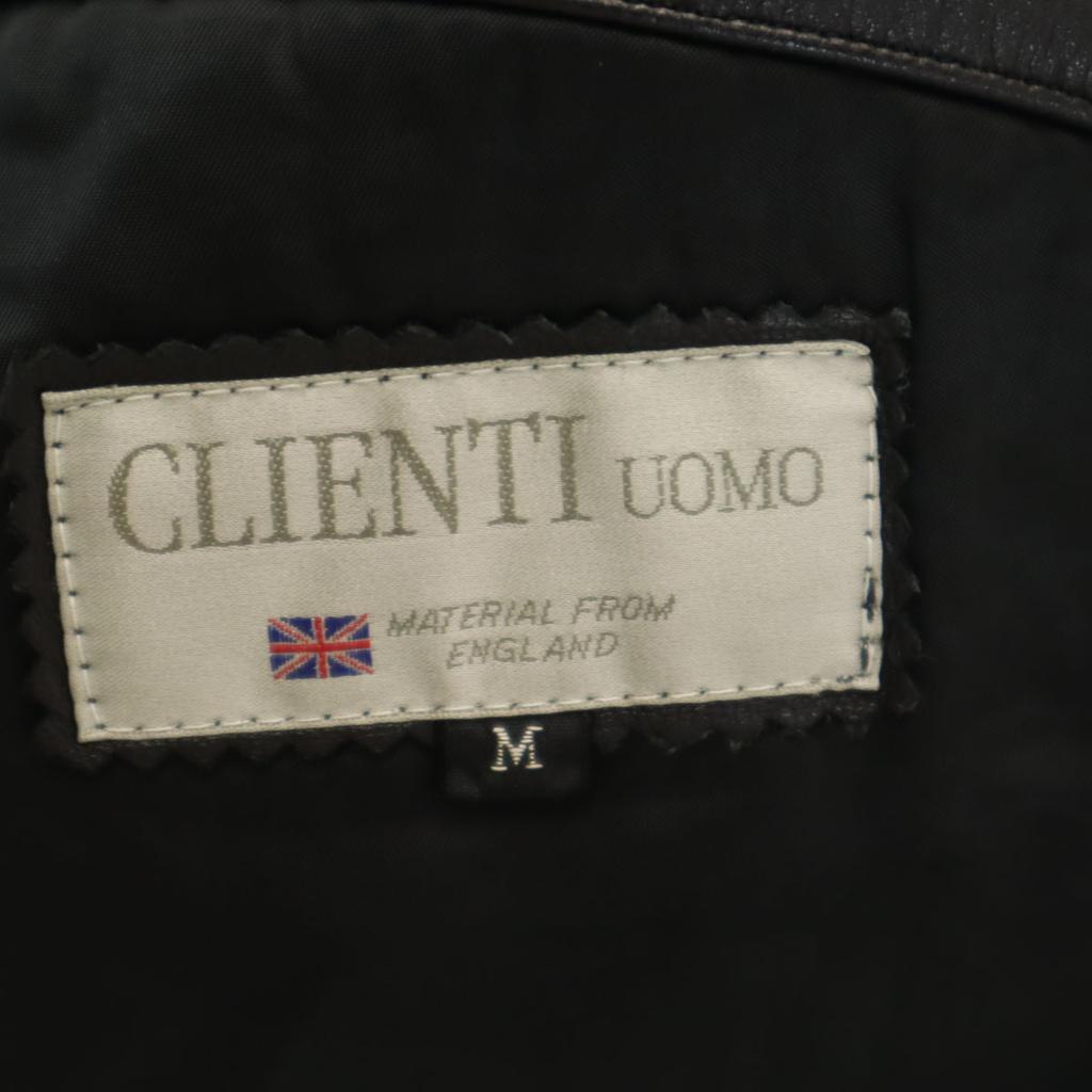 CLIENTI UOMO leather jacket M black Men's Used