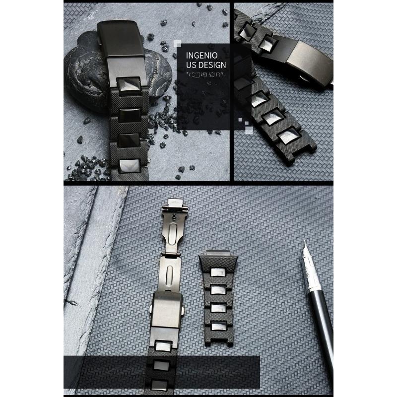 Черный браслет для Casio G-shock DW-6900 DW9600 DW5600 GW-M5610 GA-2100 Мужской Серии Ремешок для часов Пластиковый Стальной Ремешок для часов 16 мм Ремешок