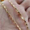 Изысканное Модное Ожерелье с Покрытием Цветом Золота 18K Для Женщин Мужчин Размер 16-30 Дюймов Ювелирная Цепочка