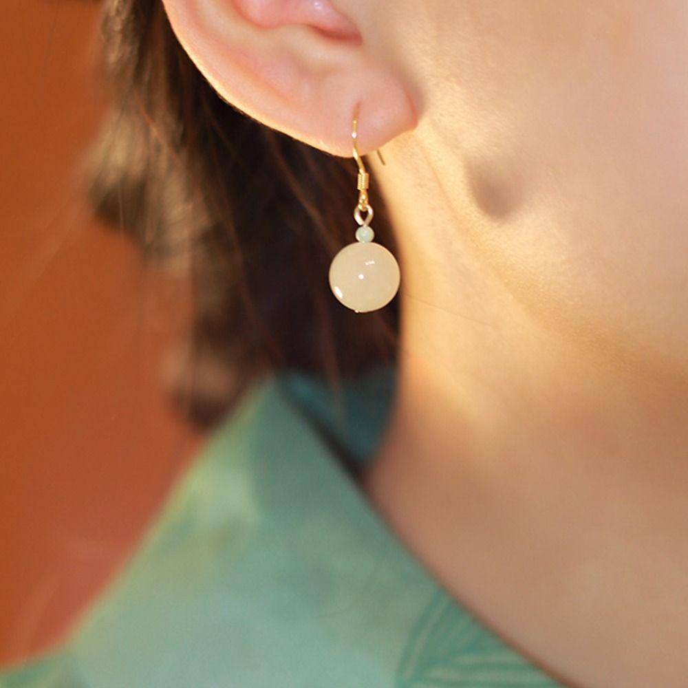 Temperament Party Green Bead Dangle Earrings  Bead Women Earrings Korean Jewelry Accessories