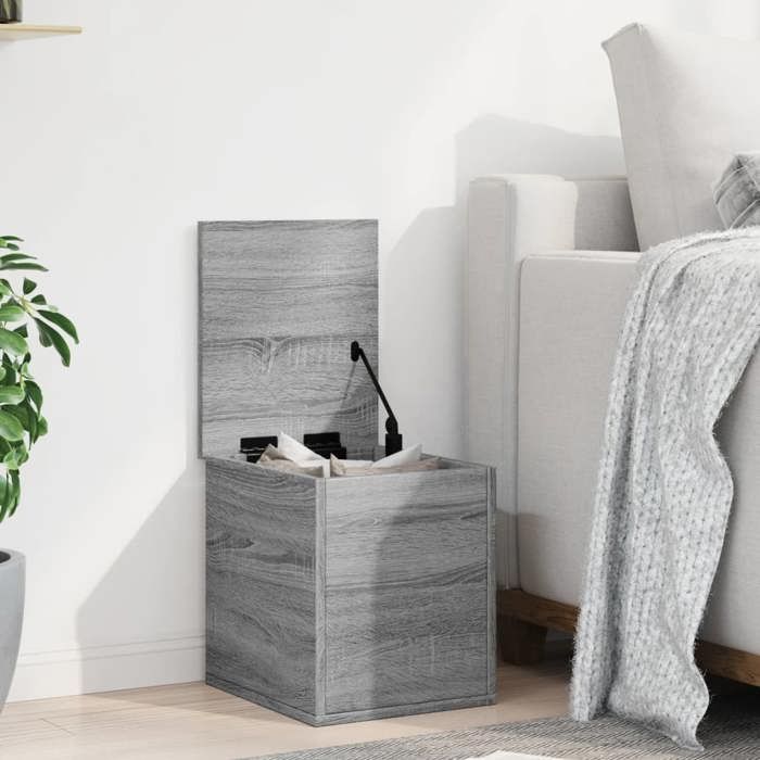 VidaXL Storage Box Sonoma Grey 30x35x35 Cm Engineered Wood, Blanket Box, Storage Chest, Box of 840672