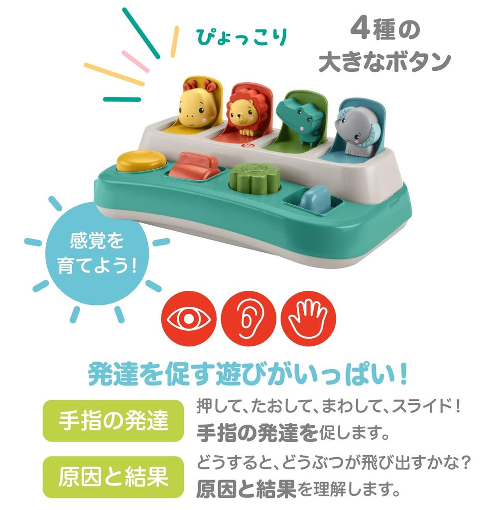 Mattel Fisher Price Cultivate Your Animals That Bounce with the Button Months and HRG14 Senses! [9 Up]