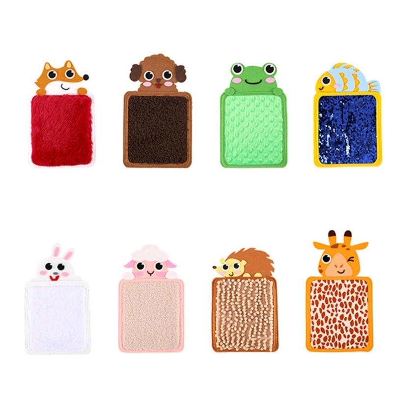 Набор сенсорных ковриков с различной текстурой в виде животных для детей, тактильная стимуляция, развивающий игровой набор, оборудование для сенсорной комнаты