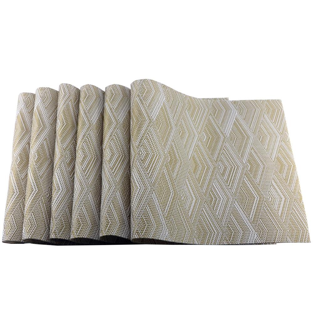 6Pcs/Set Pvc Placemat Dining Table Mats Set Table Bowl Pad Napkin Dining Table Tray Mat Coasters Kids Table Set