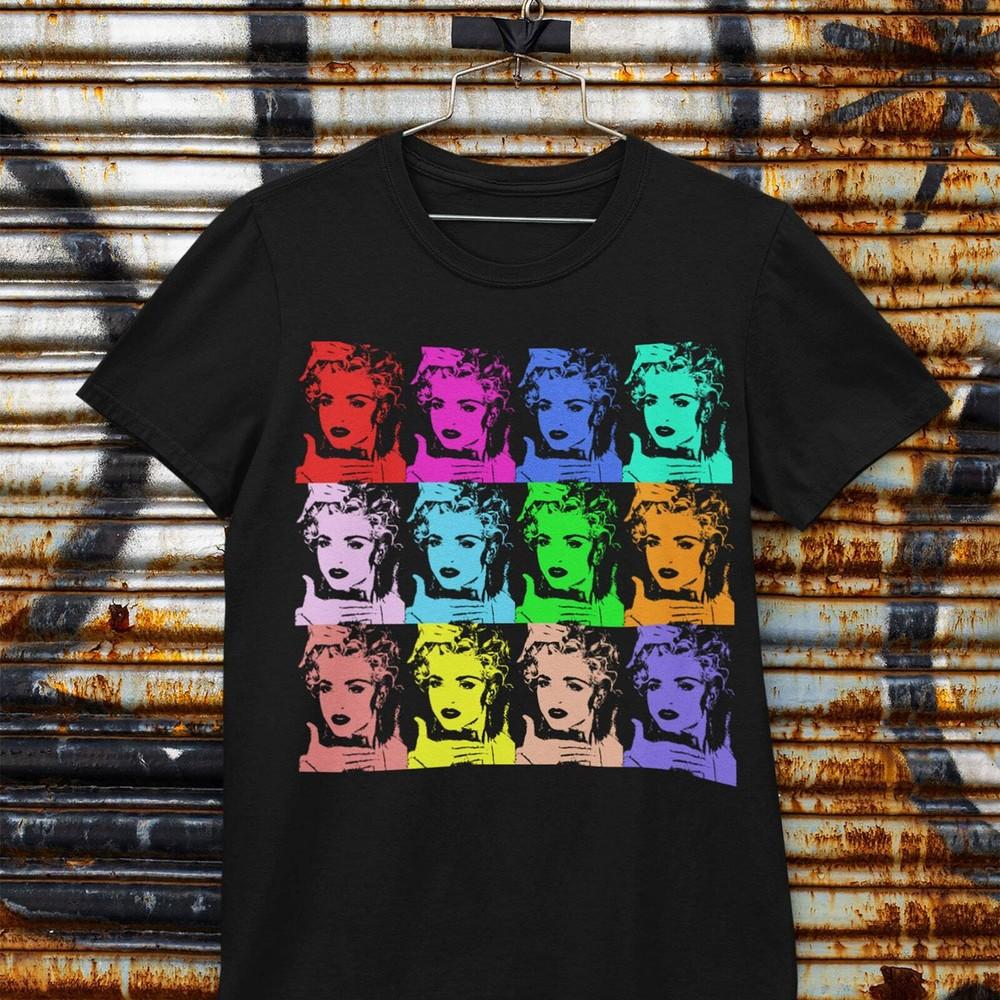 Vintage Style Pop Art Madonna Unisex Tee Shirt for Madonna Fans
