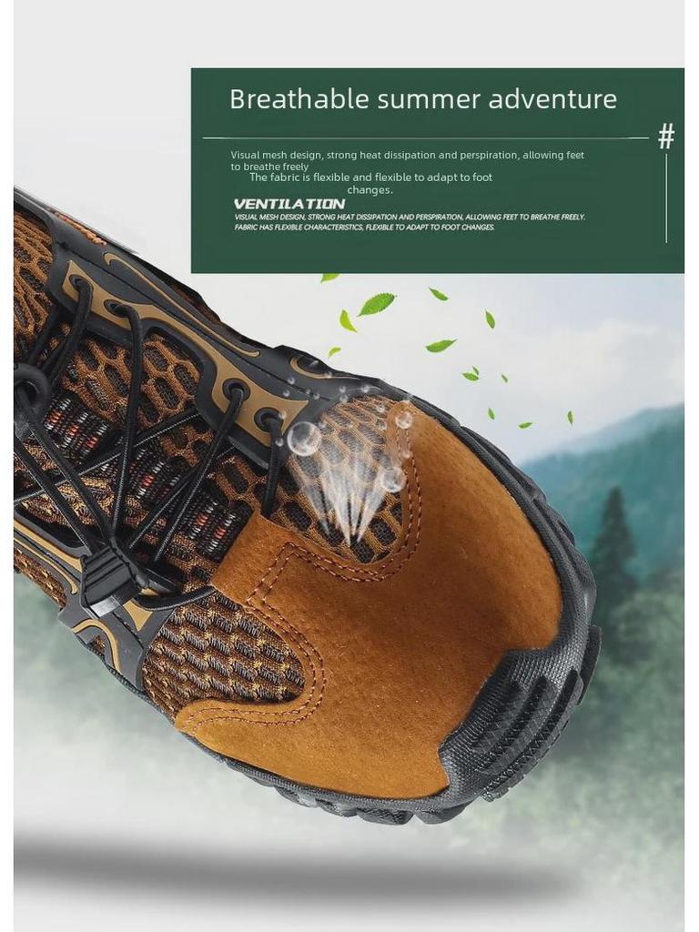 Мужские быстросохнущие спортивные сандалии: Идеально подходит для лета, плавания на открытом воздухе, рыбалки, пляжа и приключений на ручье.