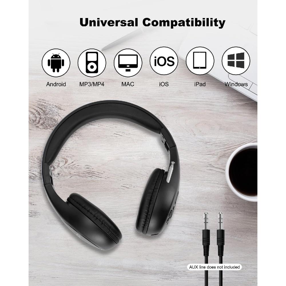 Портативные персональные FM-радио наушники с лучшим приемом, беспроводная гарнитура Walkman, FM-радио наушники для прогулок, пробежек