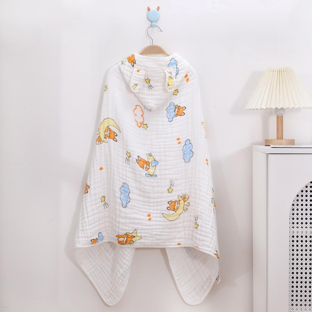 Rabbit Cartoon Blanket Wrap Cotton Sleepwear Bathrobe Cloak Hooded Cape Towels Beach
