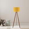 Практичная деревянная ножка штатива, желтый изголовье торшера, угловая лампа для гостиной, спальни