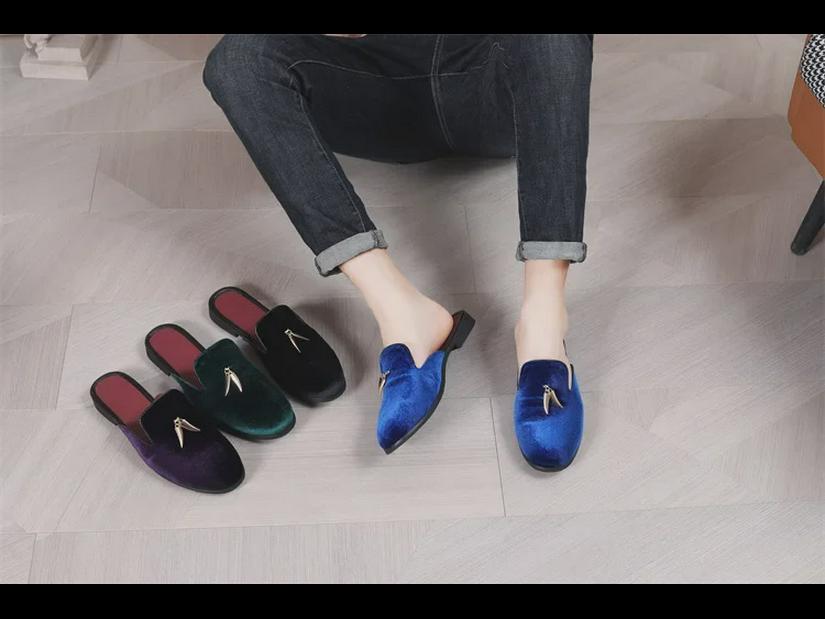 Европейские и американские мужские повседневные тапочки Baotou: Сандалии-полускольжения Lazy Sandals, мужская обувь больших размеров