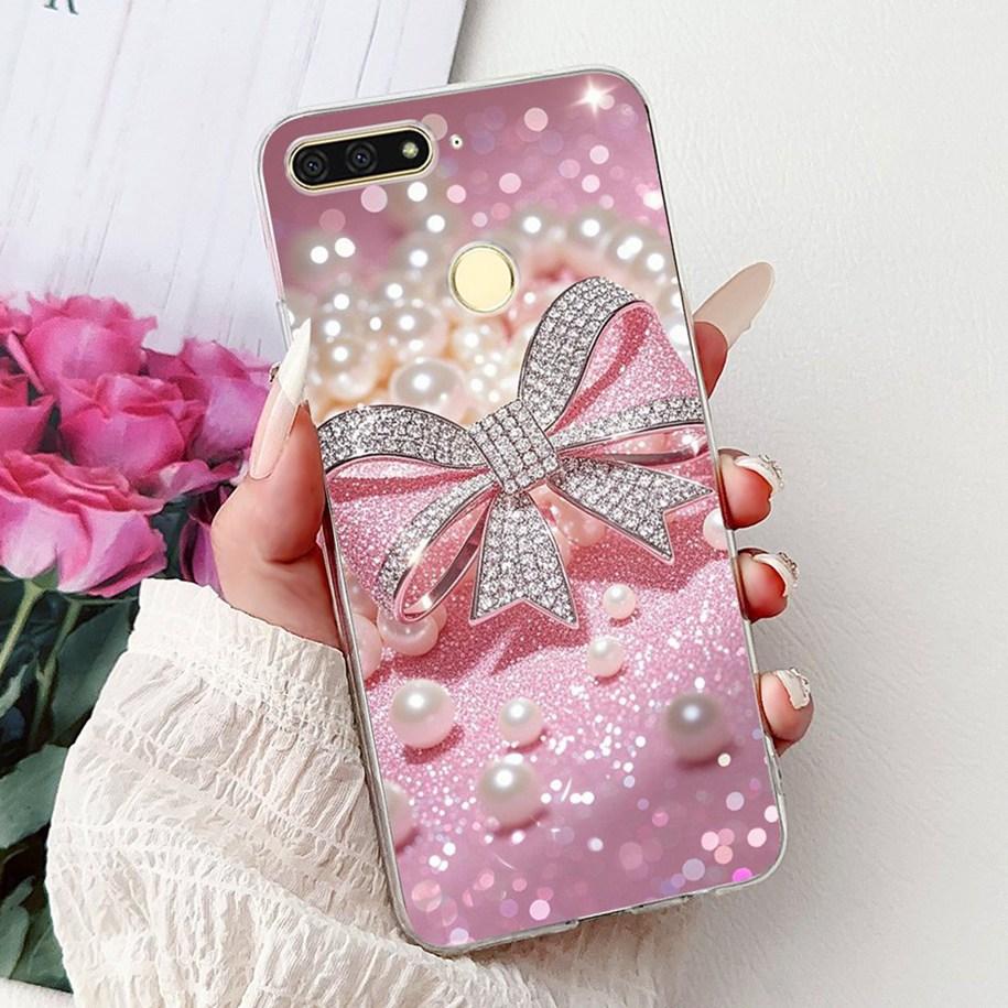 For Huawei Y6 2018 Case ATU-L21 ATU-L22 Cover Luxury Marble Butterfly Soft Silicone Phone Cover For Huawei Y6 Prime 2018 Carcasa