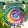 Vibrant 3D Colorful Swirl Wind Spinner Kinetic Metal Art for Outdoor Garden Yard Patio Decor Unique Dancing Gift Idea