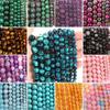 Natural Stone Beads Tiger Eye Amazonite Rose Quartz Turquoises Obsidian Agates Beads For Jewelry Making DIY Bracelet 4 6 8 10mm