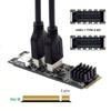 10 Гбит/с Двойной Type-E USB 3.1 Разъем IDC на Передней Панели - Адаптер ExpressCard для NVMe NGFF M-Key для Материнских Плат с ASM3142