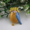 Fashion Flower Wreath Small Bird Brooch Women Costume Coat Jewelry Accessries Gift Creative Charm Metal Casual Pins Female Party Wedding Gifts