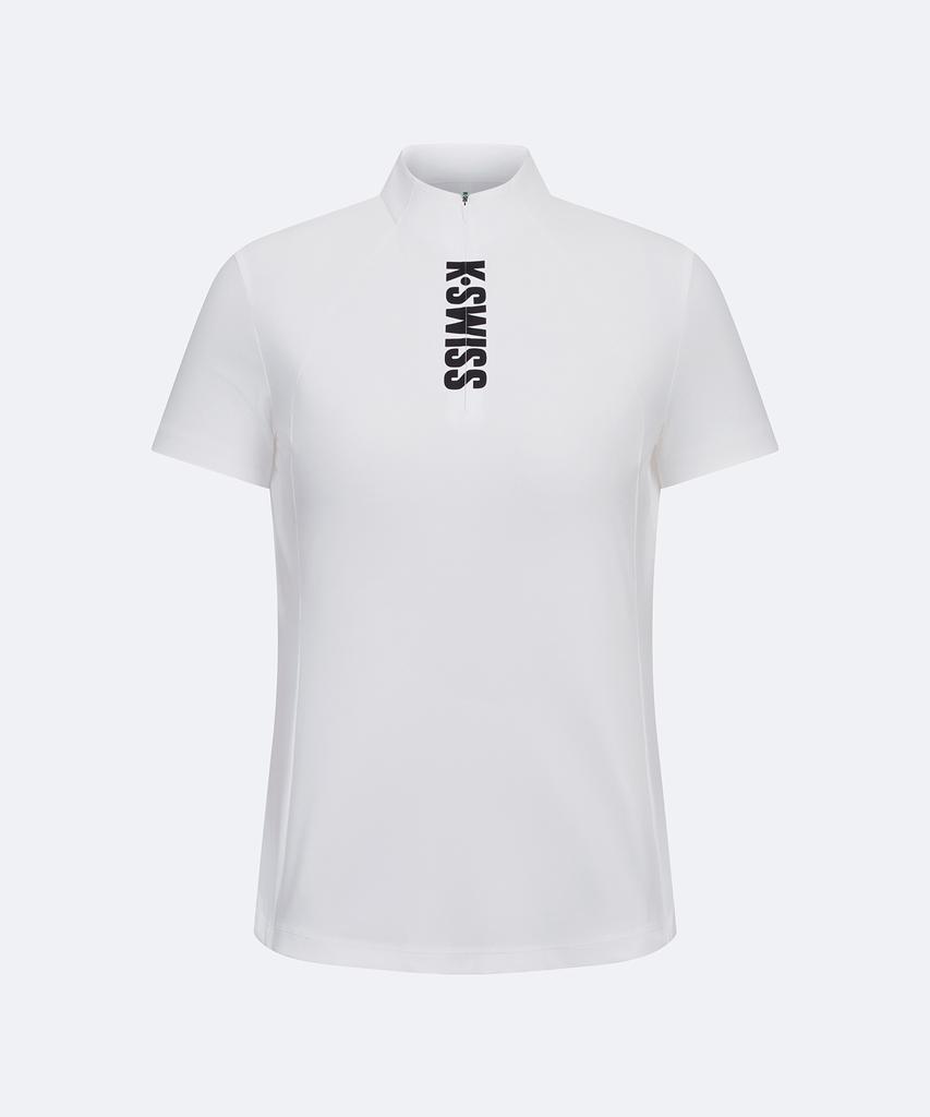 Женская футболка K-SWISS с бриллиантовым жаккардом, короткий рукав_1Kstsmu509Wh