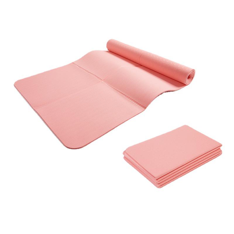 TPE Non-Slip Folding Yoga Mat for Beginners - Portable Exercise & Fitness Mat