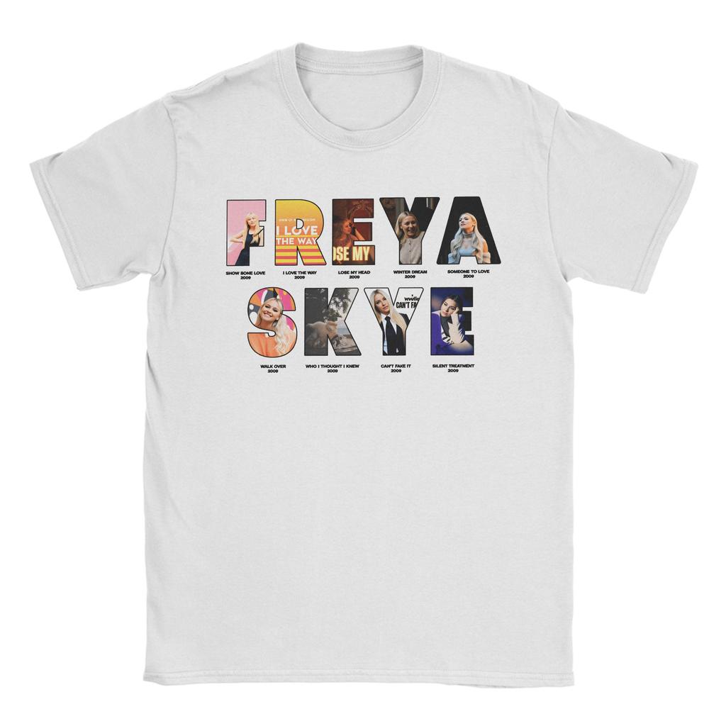 Vintage Freya Skye Music TShirt for Men O Neck Pure Cotton T Shirt Short Sleeve Tees Graphic Printed Tops