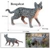 Oenux Симуляция Дикие Животные Бенгальская Кошка Тигр Рысь Каракал Леопард Фигурка Фигурки Модель Образование Миниатюра Игрушка для Детей