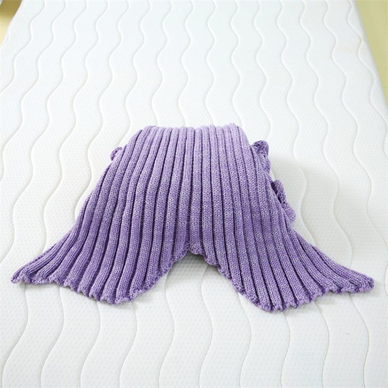 Summer Breathable Knitted Nap Blanket Soft and Comfortable Mermaid Blanket Sofa Blanket Family, Ladies, Children, Camping, Photography, Sleeping Bag