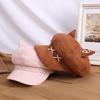 Warm Beret Cap Bow Painter Beret Hat Cute Winter Hat  Women
