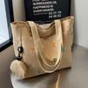 Large Capacity Canvas Bag Women's New Commuter Tote Bag Women Ins College Students' Class One-shoulder Handbag