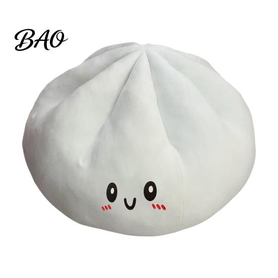 Round Squeeze Throw Pillow Giant Dumpling Pillow, Cute Plush Stuffed Steamed Bun Toy, Decompression Doll Slow Rising Stress Ball for Kids Adults Home