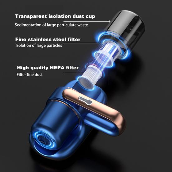 Беспроводной ручной пылесос с мощностью всасывания 13000 Па и УФ-лампой для удаления клещей