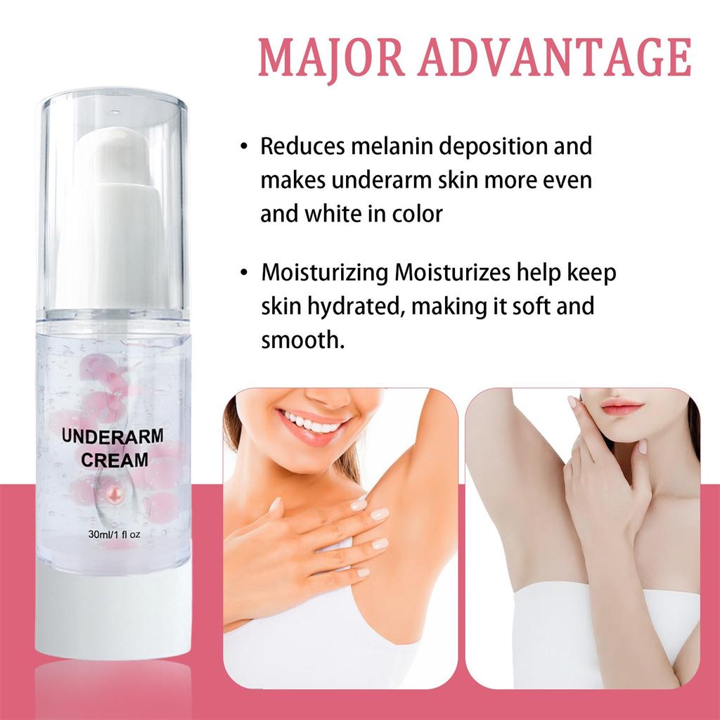 Whitening Armpits Cream, Whitening Cream, Armpits Skin Moisturizing Brightening Cream,Natural Herbal Extract 30ml