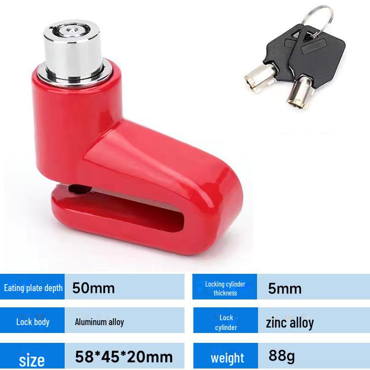 Противоугонный замок из легированной стали для дисковых тормозов велосипедов, электромобилей и мотоциклов