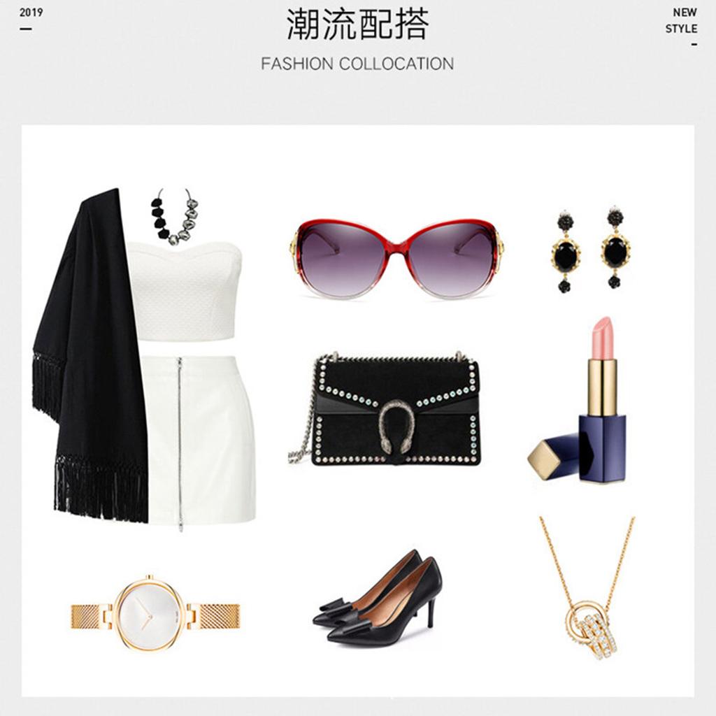 Женская мода Новые женские солнцезащитные очки с защитой от УФ-лучей Затеняющие очки для вождения Большая оправа Голова лисы