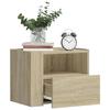 VidaXL Wall-mounted Bedside Tables 2 Pcs Sonoma Oak 45x30x35 Cm 848316