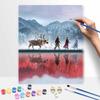 Disney Frozen oil painting art set handmade diy gift home decoration.Elsa Anna Olaf winter scenery wall decor painting kit.