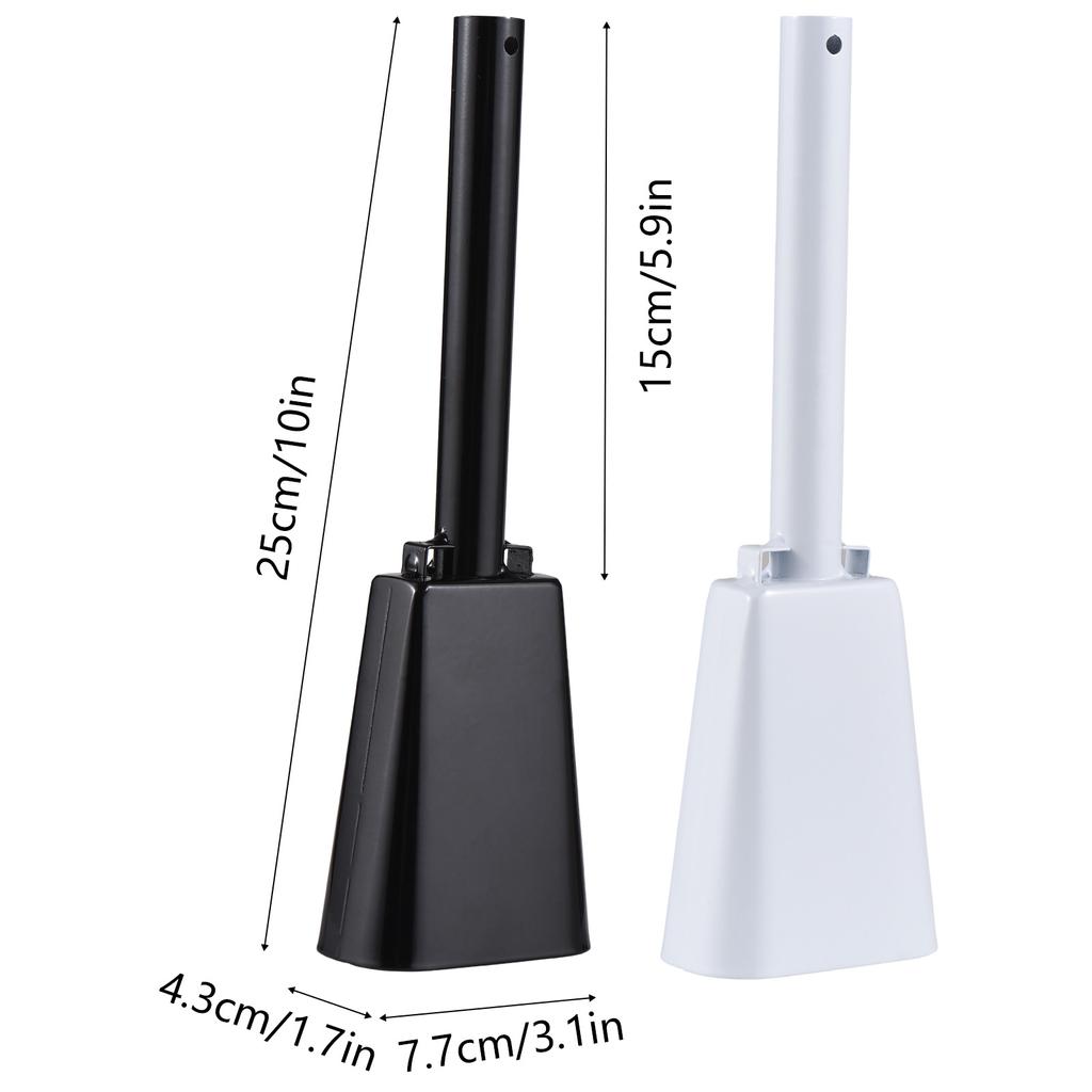 2 комплекта колокольчиков с ручкой для спортивных футбольных игр, спортивных мероприятий, вечеринок на ранчо