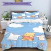 3pcs Cute Pooh Bear Printed Bedding Set, Soft and Comfortable Quilt Cover for Bedroom, Guest Room (1 Duvet Cover + 2 Pillowcases, Pillow Core Not