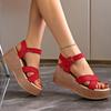 WomenWedge Heel Summer Fashion Platform Thick Bottom Buckle Casual Comfortable Walking Shoes Sandals for Women