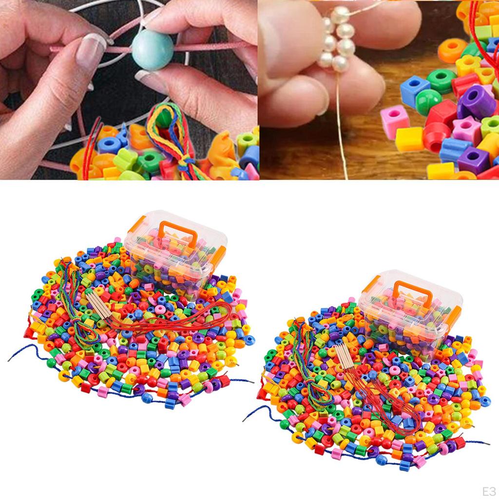 Набор бусин для шнуровки, блок для развития мелкой моторики, игрушка для детей 3, 4, 5 лет, 160