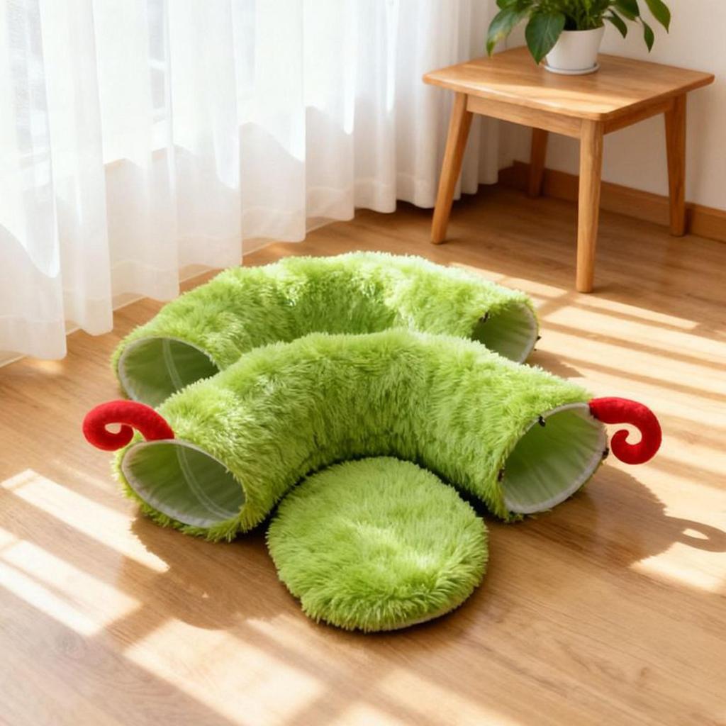 Cat Tunnel Bed Soft Washable With Ball Warm Cat Donut Bed Play Tunnel For Kitten Puppy Small Dog Bunny Pet Ferret Chinchilla