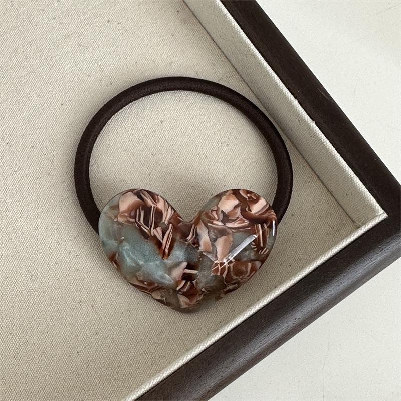 Acetic Acid Great Love Basic Leather Band Hair Rope High Elastic Hair Loop Texture Advanced Headrope Hair Accessories