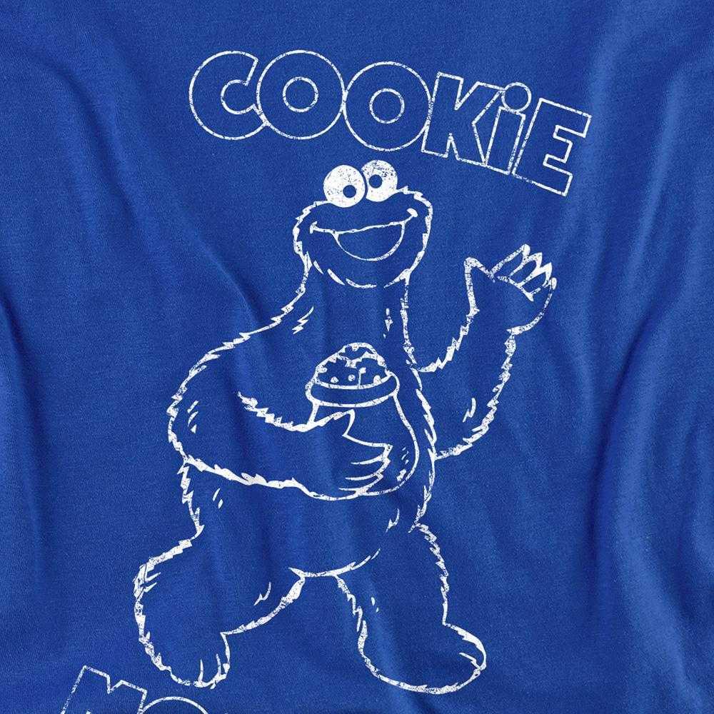 Sesame Street Unisex Adult Simple Cookie Long-Sleeved T-Shirt