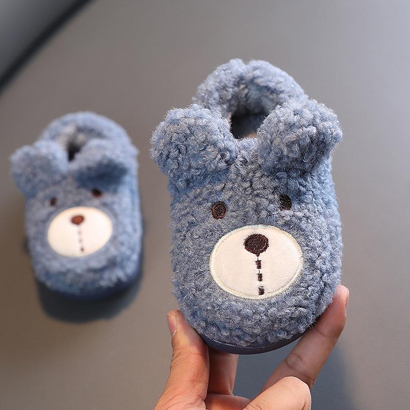 Детские хлопковые тапочки, Осенне-зимние мультяшные хлопковые тапочки для мальчиков, Домашние сумки и зимние теплые детские хлопковые туфли