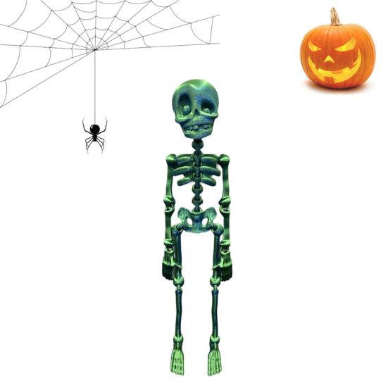 1/6Pcs Poseable Skeleton Refrigerator Magnet Halloween 3D Movable Joints Skeleton Articulated Skeleton Magnetic Fridge Decoration Ornament