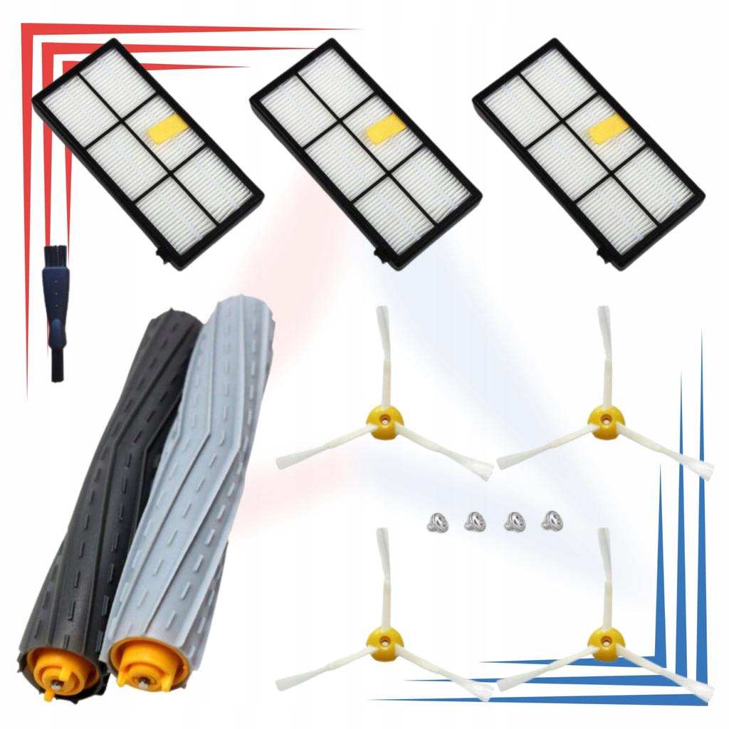 Brushes, Rollers, Hepa Filters for Irobot Roomba 800 900 Parts Kit